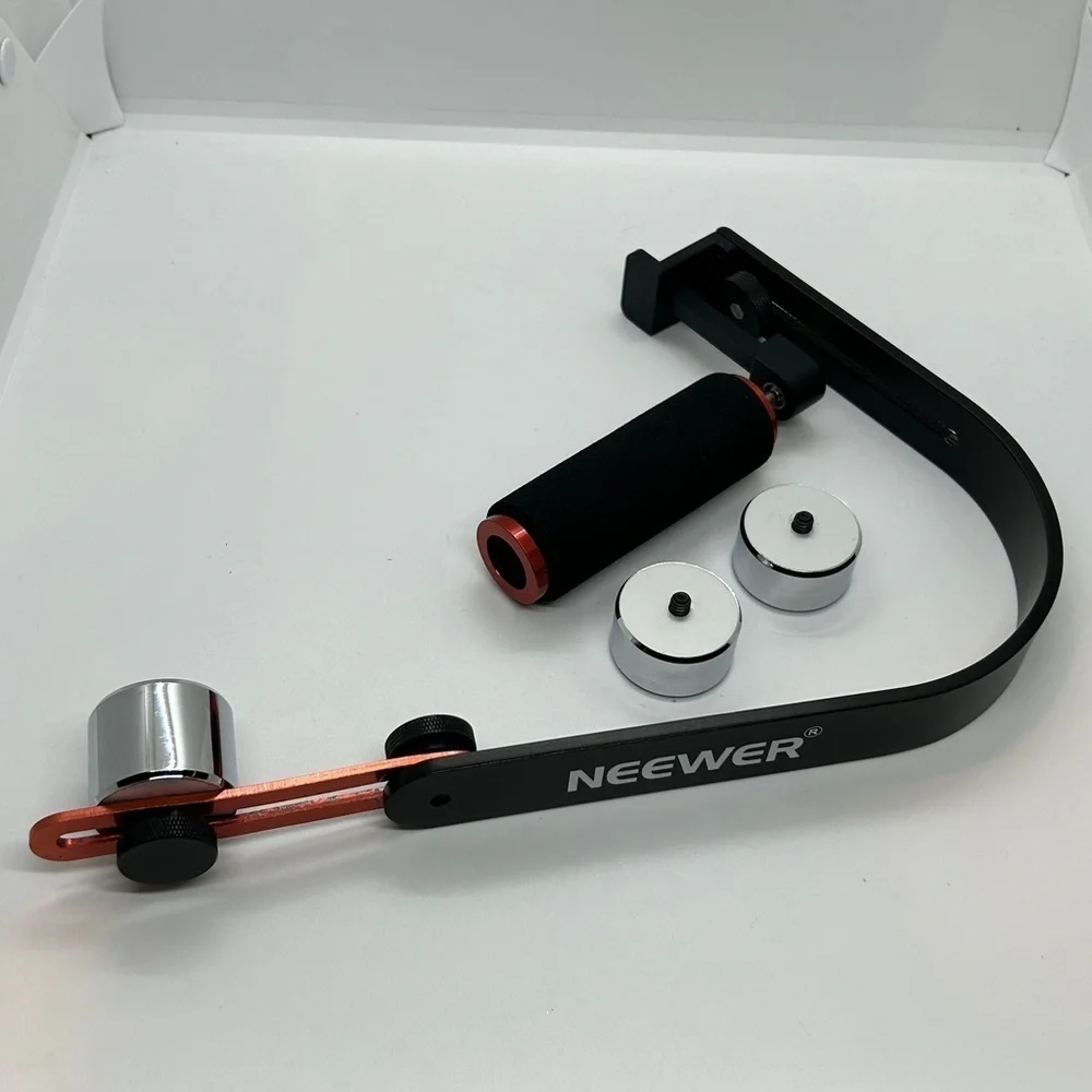 Neewer  black & red Handheld Stabilizer+Tripod Mount Base Adapter